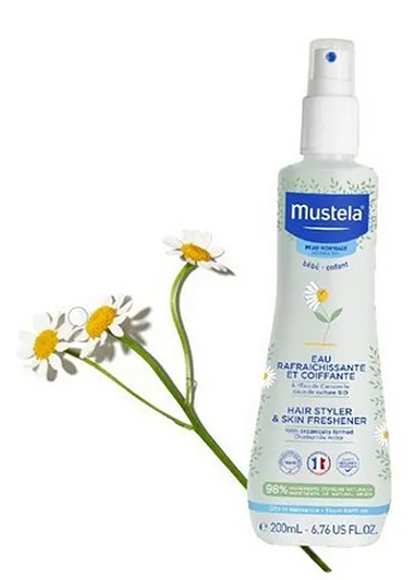 Mustela Hair Styler & Skin Freshener for Babies, Paraben-Free, 200ml (France)